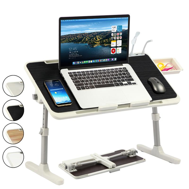 NestDesk | Adjustable Laptop Bed Tray with Cooling Fan, LED Light & Storage Drawer