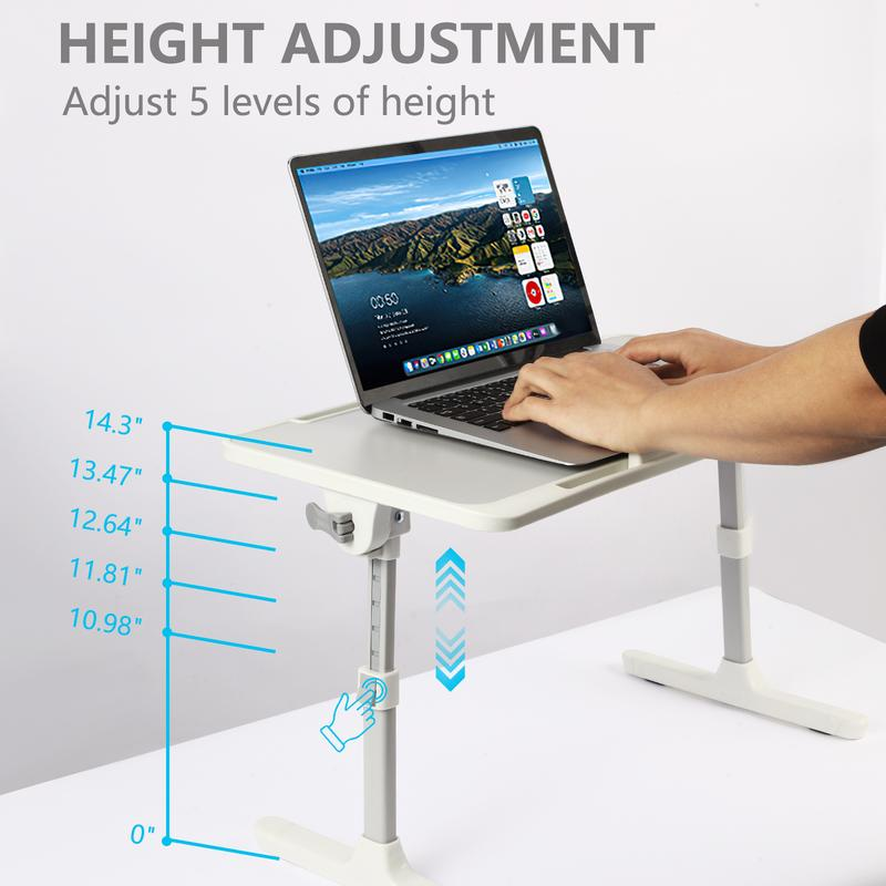NestDesk | Adjustable Laptop Bed Tray with Cooling Fan, LED Light & Storage Drawer